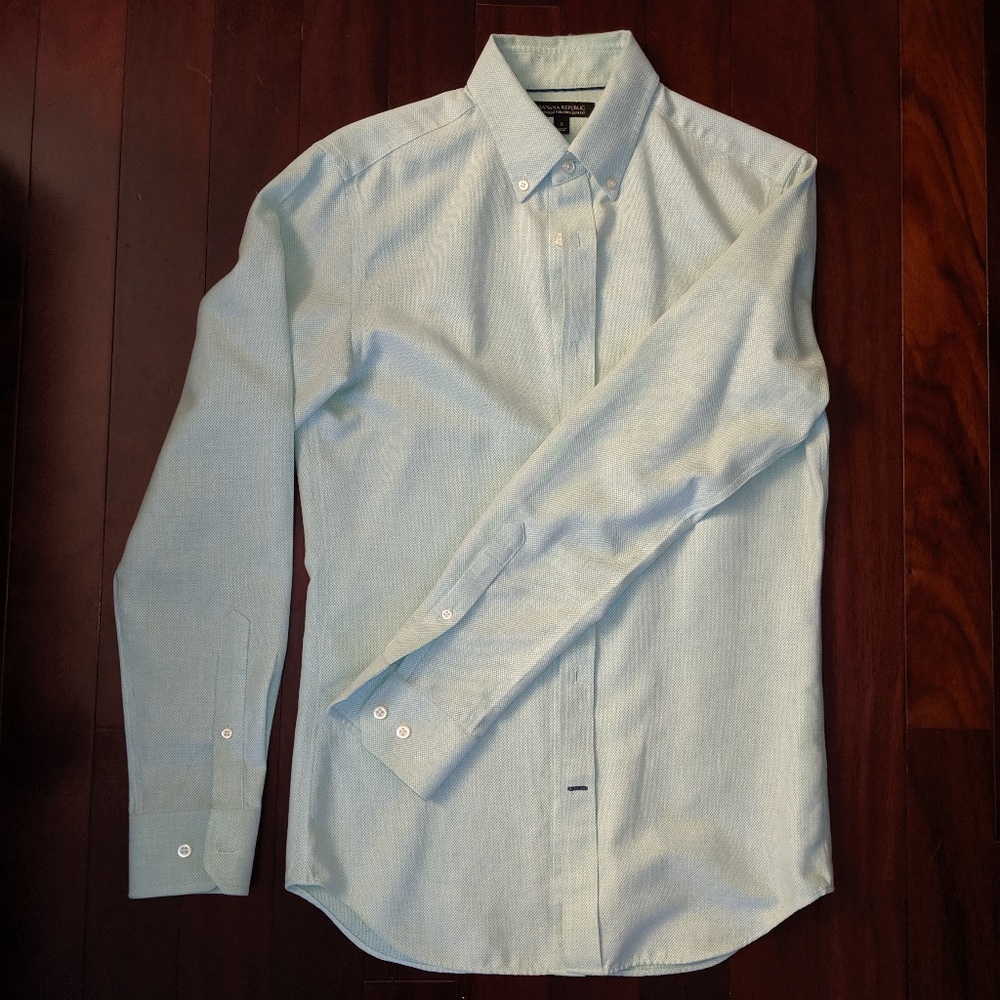 Grant Slim-Fit Non-Iron Dress Shirt - Green